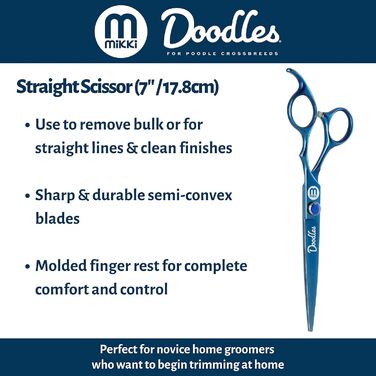 Ножиці для грумінгу собак Mikki Doodle, 19 см - для стрижки та формування шерсті