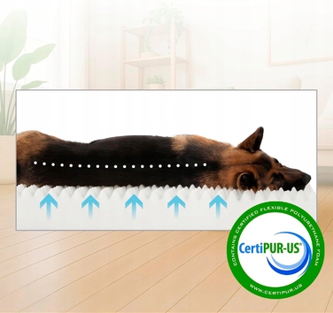 Ортопедичне ліжко для собак зі структурою, 90х65 см, для середніх порід