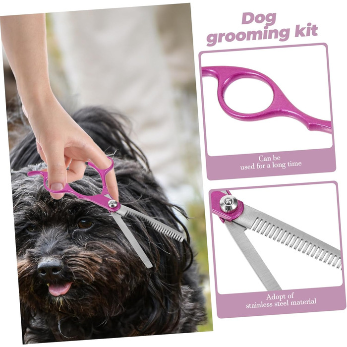 Набір для грумінгу собак Yardwe: ножиці, щітка та триммер для догляду за шерстю. Ідеально підходить для обрізання вух, морди та кігтів. Легкий та зручний у використанні.