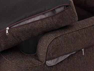 Ліжко для собак та котів, знімний чохол, корзина, подушка, лежанка, софа для собак, XXL 117x79 см, коричневий