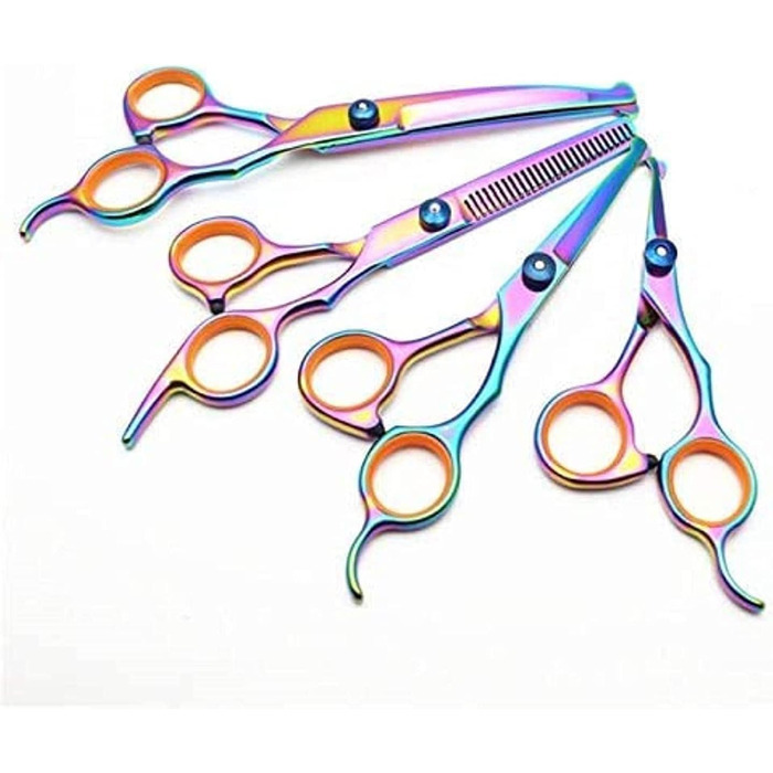 Набір професійних ножиць для грумінгу собак QUNINE, 5 шт. - ножиці для стрижки та випрямлення шерсті