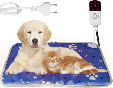 Електрична грілка для тварин з таймером 45x70 см, вологостійка, постійна температура, регульована, з цифровим дисплеєм для новонароджених та літніх тварин