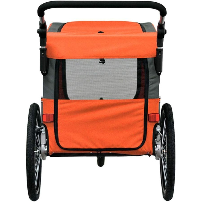 Papilioshop Zeta – 2-в-1 причіп для велосипеда та візок для собак та домашніх тварин, складаний, легкий та стабільний, ідеальний для перевезення тварин та прогулянок (Помаранчевий M)