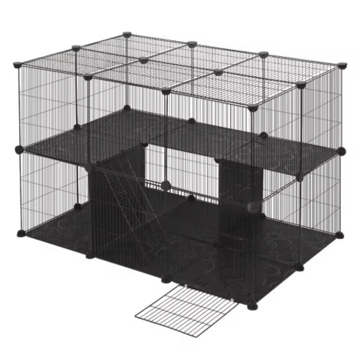 Клітка для хом'яків та морських свинок Cudo (70x70x105 см), чорна — Z-PEF0020blk