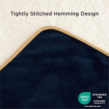 Водонепроникний плед для собак великих порід Lesure - 274x218 см, водонепроникний, миючий, флісовий, для дивана, Navyblau (XXXXL)