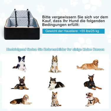 Автокрісло для собак великих та середніх порід до 45 кг, знімне та миється, з безпечними лініями та антиковзною основою для заднього сидіння автомобіля
