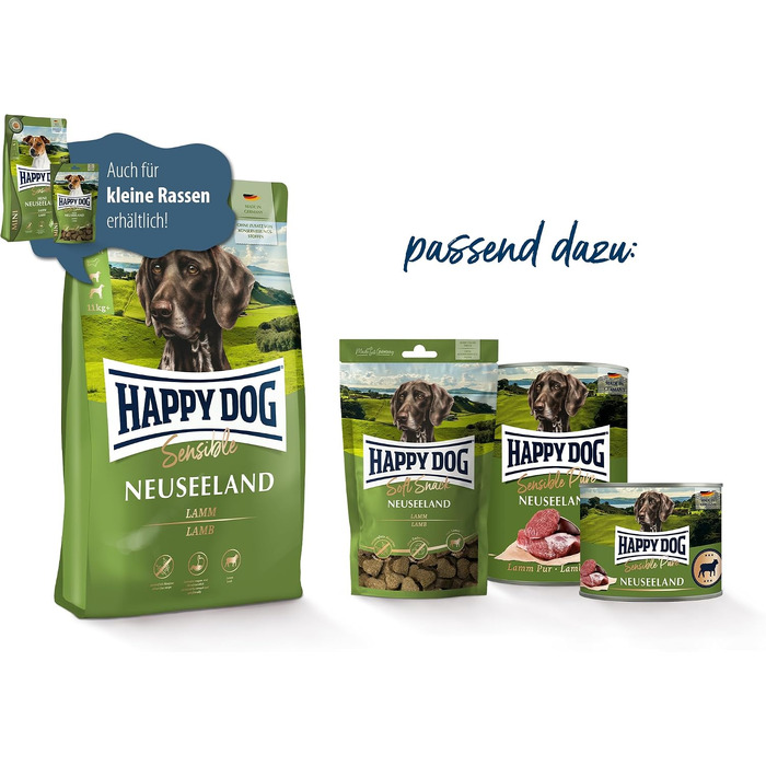 Сухий корм для собак Happy Dog Supreme Sensible Neuseeland з ягнятимим смаком, 12.5 кг