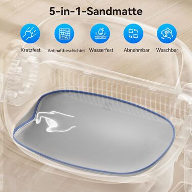 Автоматичний лоток для котів Thereye з самоочищенням, датчиком безпеки та мобільним додатком, тихий дизайн, видалення запаху, для котів вагою 1,5-12,5 кг, захист від защемлення, 14 днів відходів