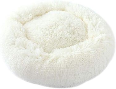 Кругле м'яке плюшеве ліжко-гніздо для кошенят та собак, зелене (XS:40 см)