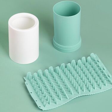 Очисник лап для собак SVCEQZE | Без розливу | Щітка для лап, м'яка машина для очищення лап, підвищена ефективність очищення, зелений (зелений, Small)