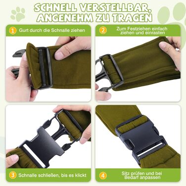 Трансформер для собак та котів ALLSOPETS, дихаюча сумка-переноска з безпечною шлейкою, м'яка переноска для подорожей та до ветеринара (Оливковий)