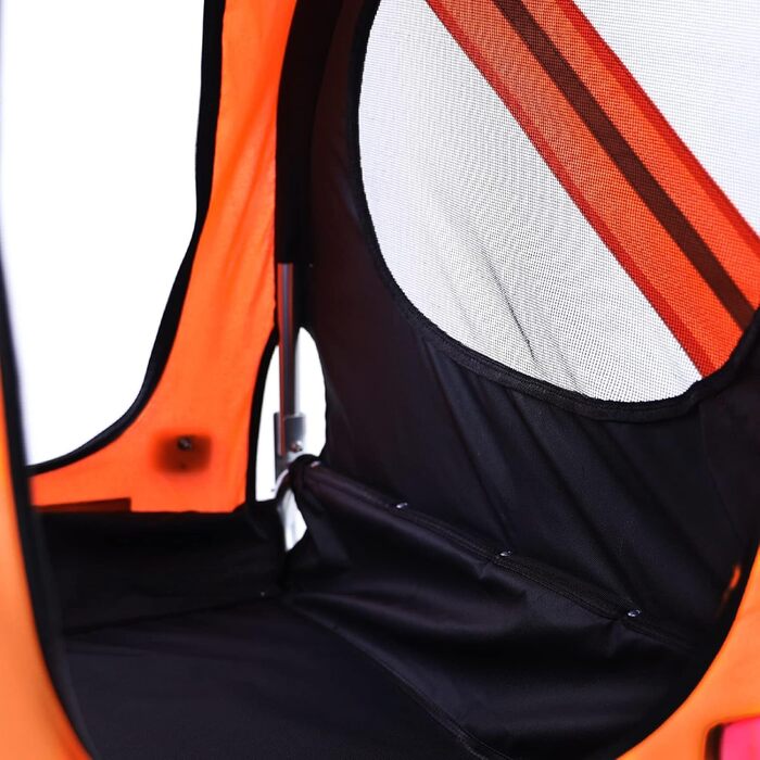 Причіп для велосипеда для собак, складний, до 40 кг, помаранчево-чорний