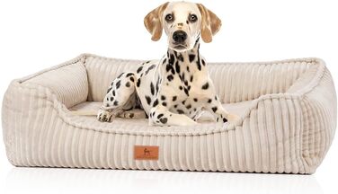 Ортопедичне собаче ліжко Knuffelwuff Sedona M-L 85x63 см з широкого корду | Знімний, пральний чохол | Для собак великих, середніх та маленьких порід