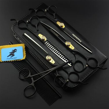Професійні ножиці для грумінгу собак, 6Cr з нержавіючої сталі, ергономічні інструменти для догляду за тваринами, безпечне стриження шерсті, набір для грумінгу домашніх тварин