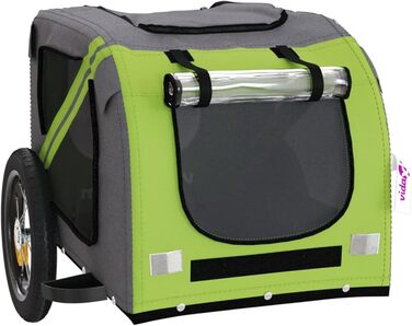 Кошик для велосипеда для собак, зелено-сірий, Oxford, вантажопідйомність 30 кг, Model 93871