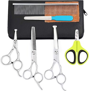 Набір для грумінгу собак та котів: професійна сталева ножиця з безпечною насадкою