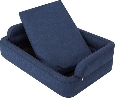 Ліжко для собак та котів, м'яке, знімний чохол, корзина, крісло-ліжко, XXL (117x79 см), Navy Blue