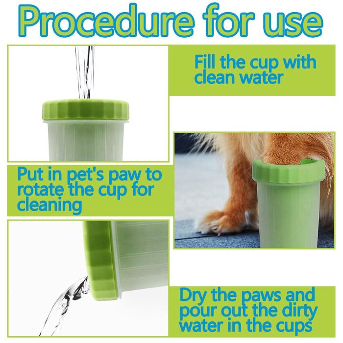 Силіконовий очищувач лап для собак, щітка для миття лап, видалення бруду та сміття, для великих собак, 1 шт.