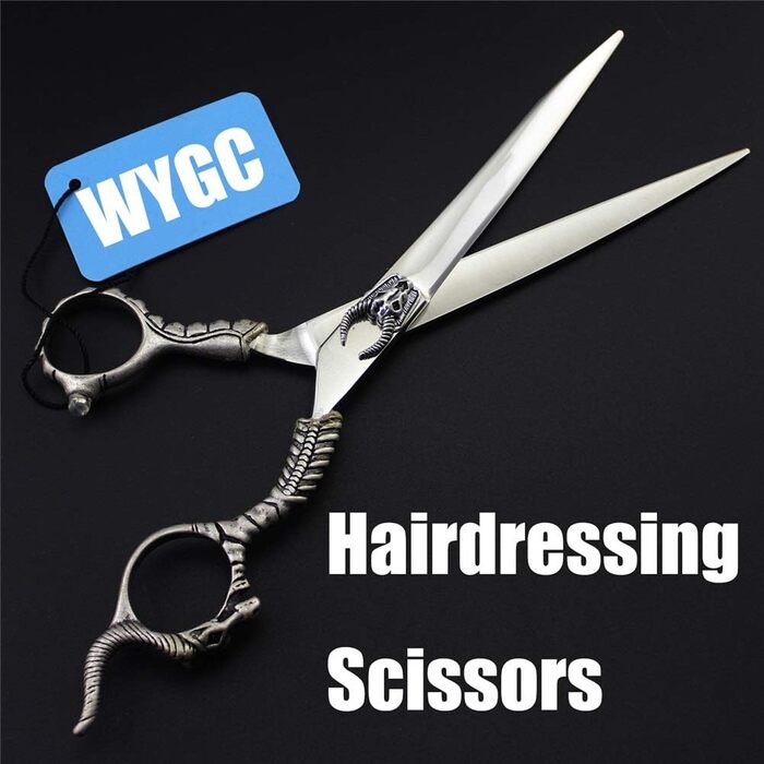 Професійна шерстьрізка для собак WYGC PETS 7.0 дюймів з нержавіючої сталі 440C, для грумінгу собак та котів