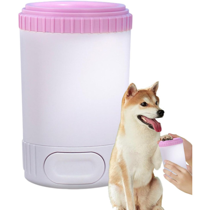 Миска для миття лап собак, очищувач лап, силіконовий мийник для лап, рожевий