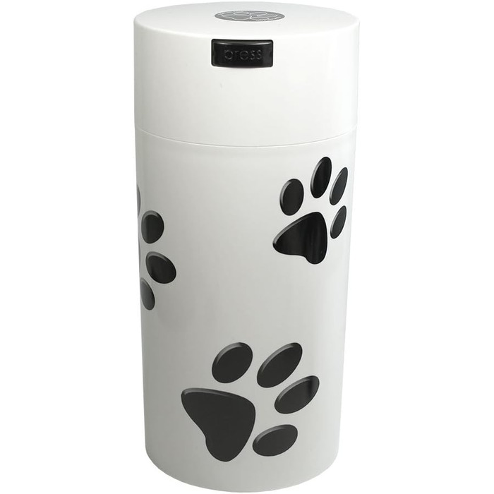 Контейнер для зберігання корму для собак Tightvac, 2.35 л, білий з чорними лапами
