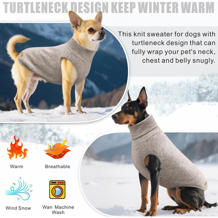 Світшот для собак Mosucoirl: теплий та стильний одяг для маленьких, середніх та великих собак XS-4XL (XL, Хакі)