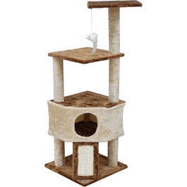 Дряпка для котів Go Pet Club F708, 116,8 см, багаторівнева когтеточка, ігровий комплекс для кішок