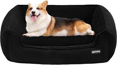 Крісло-ліжко для собак, ліжко для собак, м'яка подушка для собак, кошик для собак знімний та пральний, сірий, 90 x 75 x 25 см