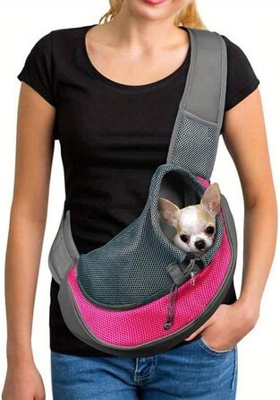 Тканинна переноска для собак та котів, сумка-переноска для тварин, рожева