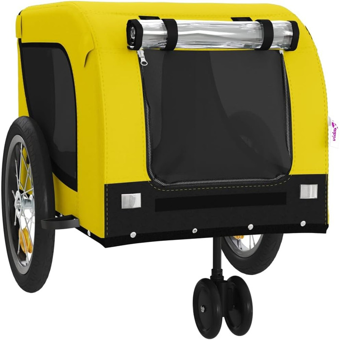 Причіп для тварин до велосипеда, жовто-чорний, Gartenmöbel, 125 x 63 x 66 см