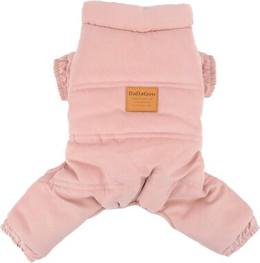 Зунеа: Теплий зимовий костюм для собак, флісова підкладка, теплий одяг для цуценят, рожевий XL