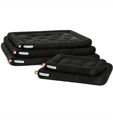 Ортопедична подушка для собак Doctor Bark, 60x55 см, чорна. Зручна, гігієнічна, міцна, 95°C.