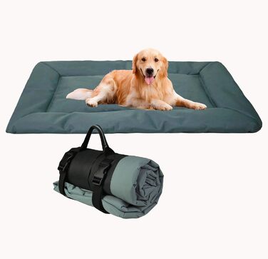 Переносна лежанка для собак та котів, 86x58 см, сіра. Зручна, тепла, для подорожей та дому