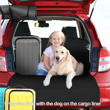 Килимок для багажника SUV для собак F-color, водонепроникний, з антиковзною підкладкою, універсальний, чорний, захист бампера, розмір L