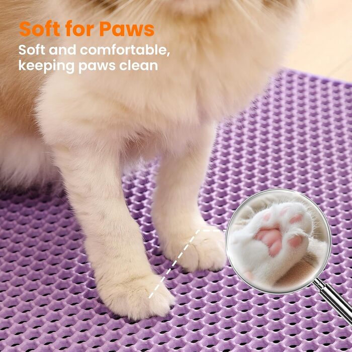 Килимок для котячого туалету Petinstinct, XXL, 116x66 см, фіолетовий