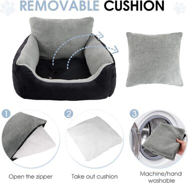 Автомобільний лежак для собак - переноска для маленьких собак до 12 кг з фіксаторами та знімною підстилкою