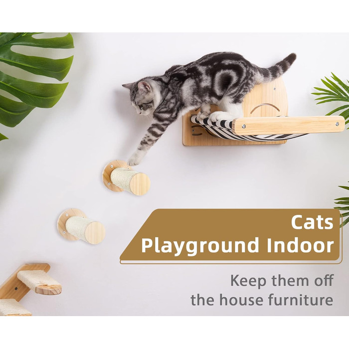 Сходинка для котів DaizySight на стіну: комплекс для лазіння, ігри та відпочинку (2 циліндри)