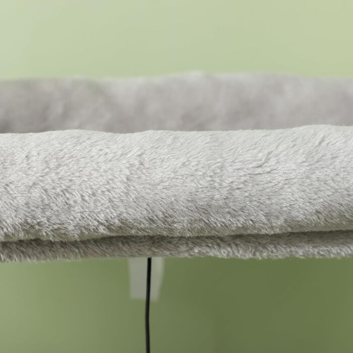 Когтеточка для котів PawHut 132 см з ігровою будкою, іграшковим м'ячем, сизалевими стовпчиками, для котів до 6 кг, світло-сіра