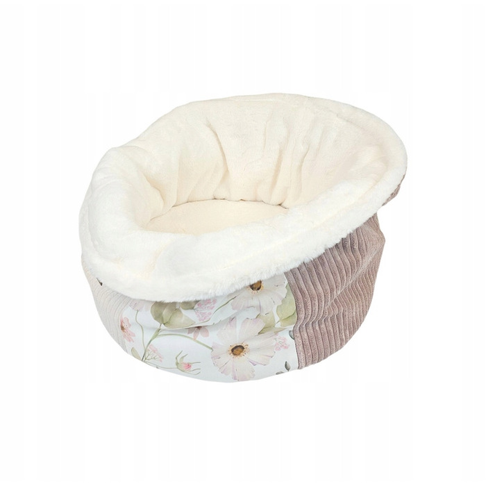 Пухнаста лежанка для котів та собак PRASKA PATCHWORK PASTEL GARDEN, 45 см, PREMIUM