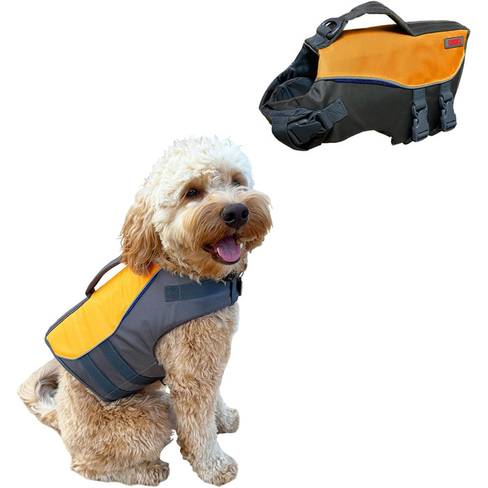 Спасальний жилет для собак Aqua Pro, розмір M, безпечний, зручний, регульований, з ручкою, для плавання