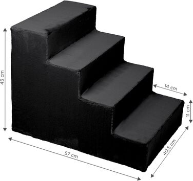 Сходинка для собак Mg Design – зручна та мобільна, для диванів та ліжок, 40x45x5 см / 57x40.5x45 см