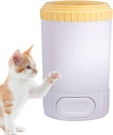 Автоматичний мийник лап для собак, мийка для лап домашніх тварин, щітка для чищення лап, підходить для всіх порід, жовтий