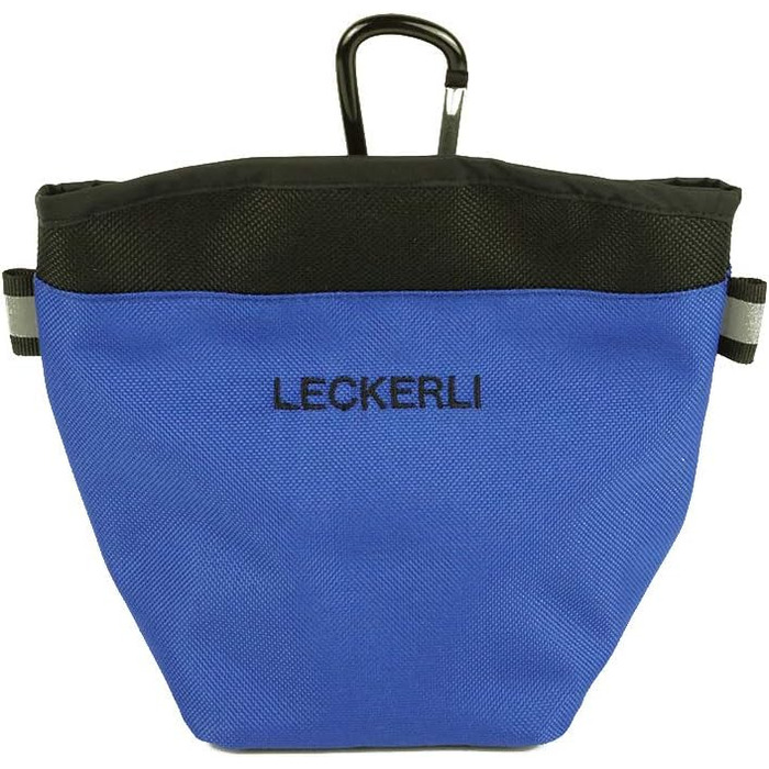 Сумка для корму та ласощів для собак з магнітним закриттям та відділенням для відходів, блакитна серія