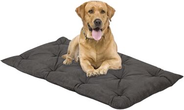 Матрац для собак EVERGREENWEB 90x115 см, 8 см, ортопедичний, з ефектом пружини, сірий, пральний