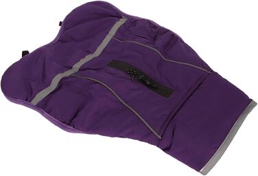 Зимова куртка для собак з світловідбиваючими елементами, регульована, тепла, з коміром-стійкою, для малих, середніх та великих собак (Чихуахуа, Доберман), колір: фіолетовий, розмір: L