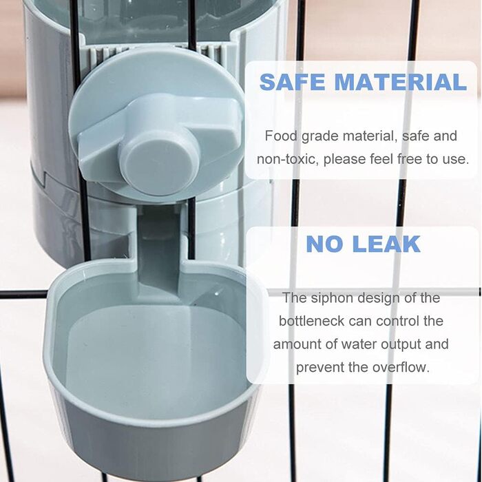 Напувачка для кроликів, свиней, хом'яків та інших дрібних тварин, 482 мл, блакитна