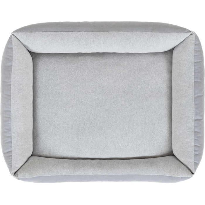 Ліжко для собак Doctor Bark для великих собак - Корзина для собак, яку можна прати - М'яке, пухнасте та затишне ліжко - Міцне та зносостійке - Виготовлено в Німеччині - GreenLabel (XL, 110x85 см, світло-сірий)