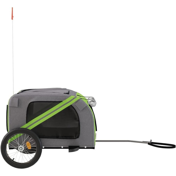 Фархандлер для собак Tidyard - зелено-сірий, 45 кг, з відбивачами, Oxford тканина та метал (133,5 x 69 x 73,5 см)