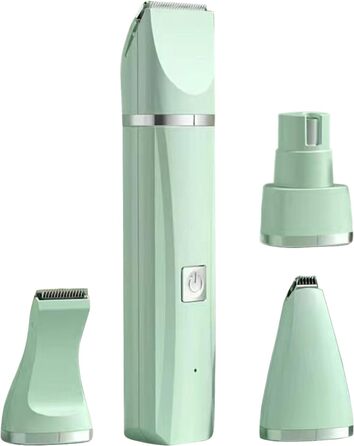 Електричний триммер для собак 4-в-1 безшумний бездротовий для грумінгу, обрізки кігтів та догляду за шерстю, підходить для цуценят, зелений