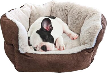 Ліжко для собак і котів Ethical Pets Sleep Zone, двостороння подушка, м'яке, зносостійке, шоколадне, 45,7x40,6 см, для малих порід, преміум-якість, що перемагає нагороди, придатне до прання
